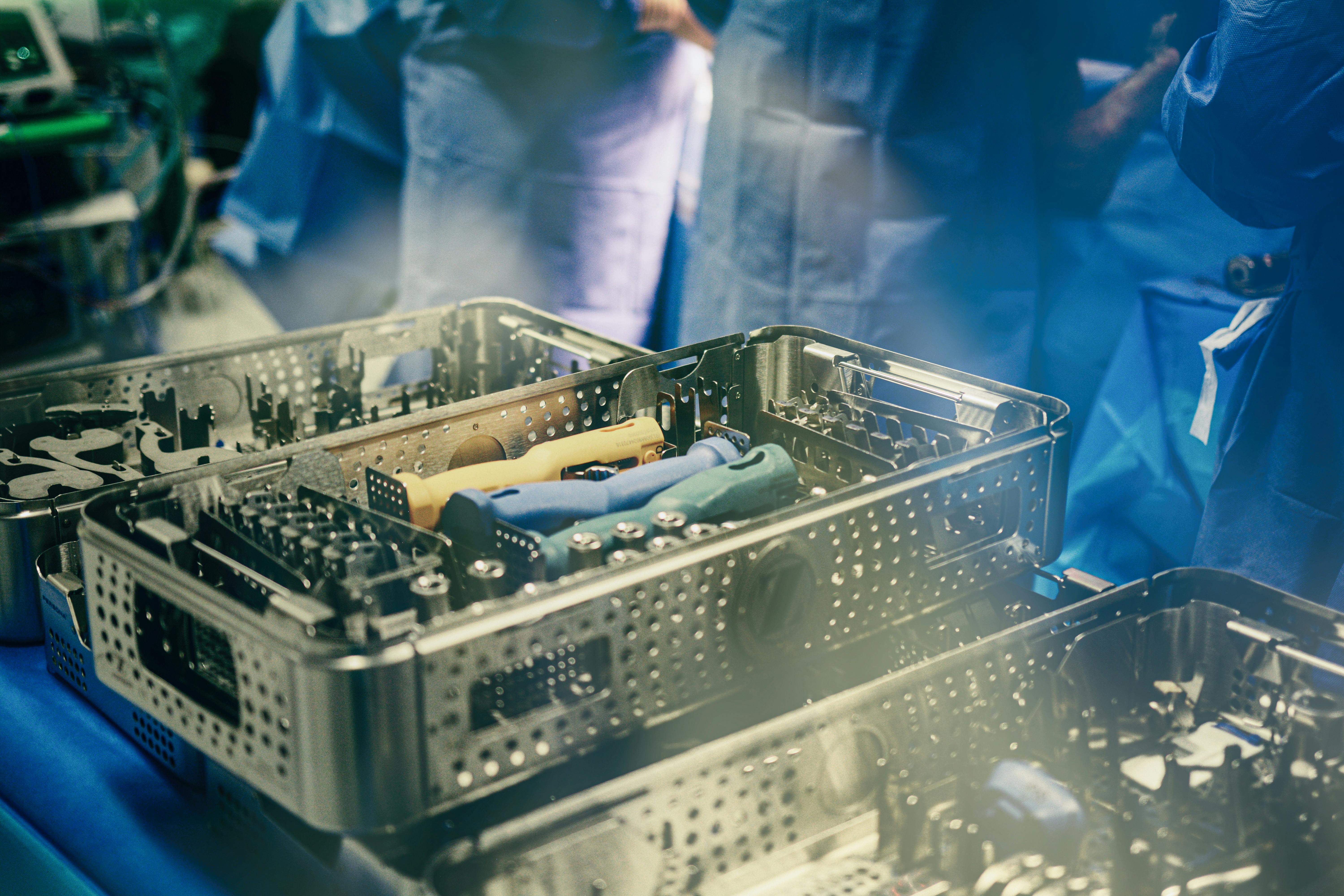 Sterilization trays in a CSSD environment